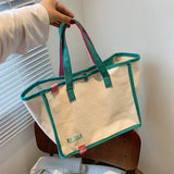 Large Capacity Women's Canvas Tote Bag for Shopping