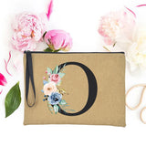 Custom Initial Summer Bag Flower Letter Bachelorette Clutch