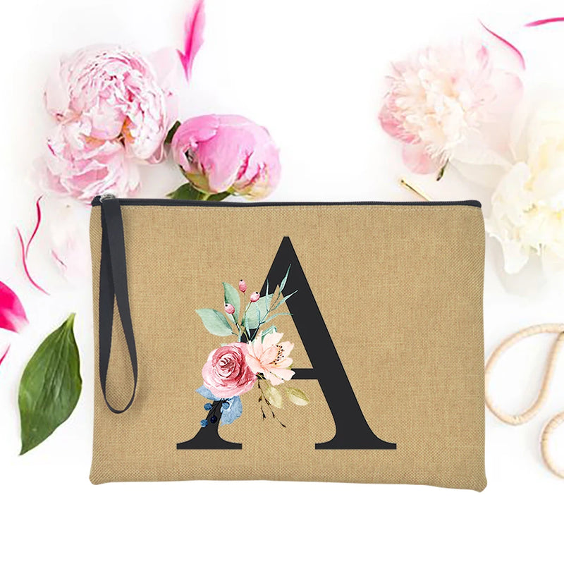Custom Initial Summer Bag Flower Letter Bachelorette Clutch