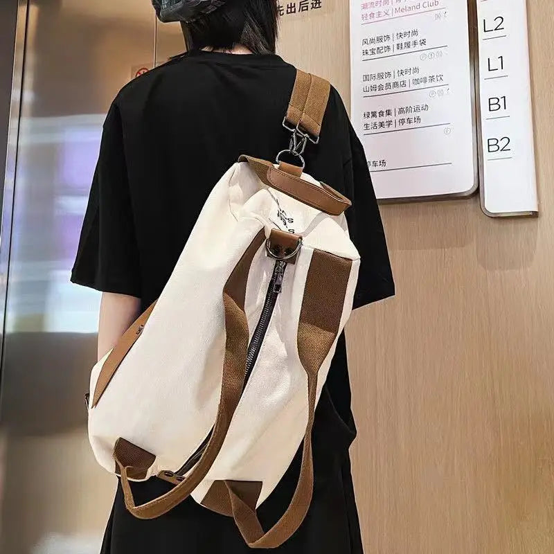 Canvas Travel Duffel Bag Unisex Backpack Multifunctional