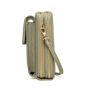 Double-layer Zipper Mobile Phone Bag Messenger Mini Shoulder Bag
