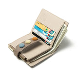 Women's Multi-card Short Wallet with Belt Buckle