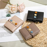 Women's Multi-card Short Wallet with Belt Buckle