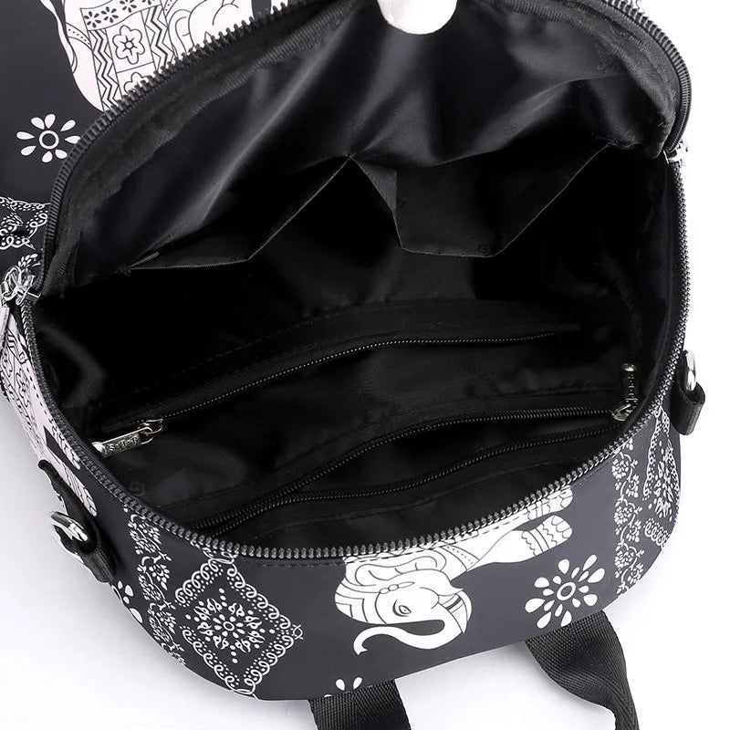 Vintage Women's Animal Print Travel Backpack