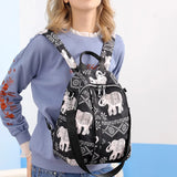 Vintage Women's Animal Print Travel Backpack