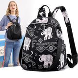 Vintage Women's Animal Print Travel Backpack