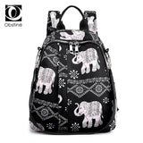 Vintage Women's Animal Print Travel Backpack