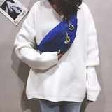 Yellow Mini Messenger Bag Canvas Fanny Pack Street Money Bag