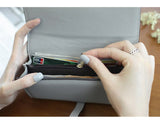 Women's Three-fold Wallet with Drawband Closure