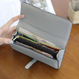 Women's Three-fold Wallet with Drawband Closure