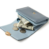 Women's Short Fresh Bow Buckle Zipper Three-Fold Wallet