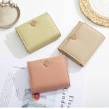 Women's Short Buckle Wallet - Solid Color Zero Wallet