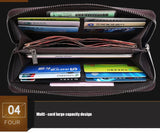 Men's Leather Clutch Wallet, Billeteras para Hombre