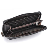 Men's Leather Clutch Wallet, Billeteras para Hombre
