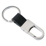 Metallic Key Chain Leather Double Ring Holder Men Car Key