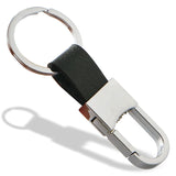 Metallic Key Chain Leather Double Ring Holder Men Car Key