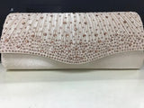 Pink Rhinestone Wedding Clutch Bag for Women
