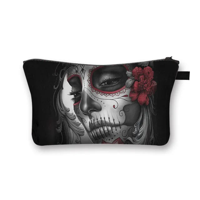 Red Roses 3D Printing Cosmetic Organizer Bag