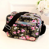 Canvas Lady Folk Tread Print Bucket Shoulder Crossbody Bag