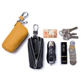 Soft Leather Multifunctional Change Bag Key Bag Zipper Household Key Bag