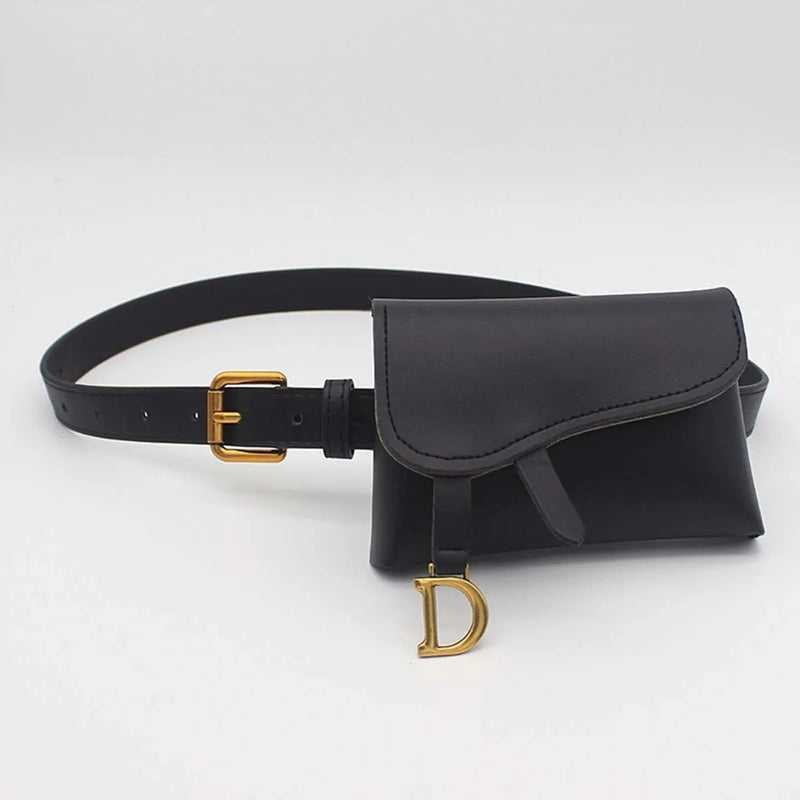 Women Waist Packs Top PU Leather Fanny Bag Pouch Messenger Bags