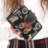 Women Wallet Cartoon Bear Folding Multi-function Zero Wallet