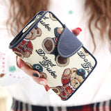 Women Wallet Cartoon Bear Folding Multi-function Zero Wallet