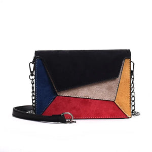 Retro Matte Patchwork Crossbody Bag Women