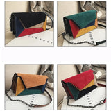 Retro Matte Patchwork Crossbody Bag Women