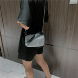 Women Bag with Flap Chains Diamonds Shoulder Bag