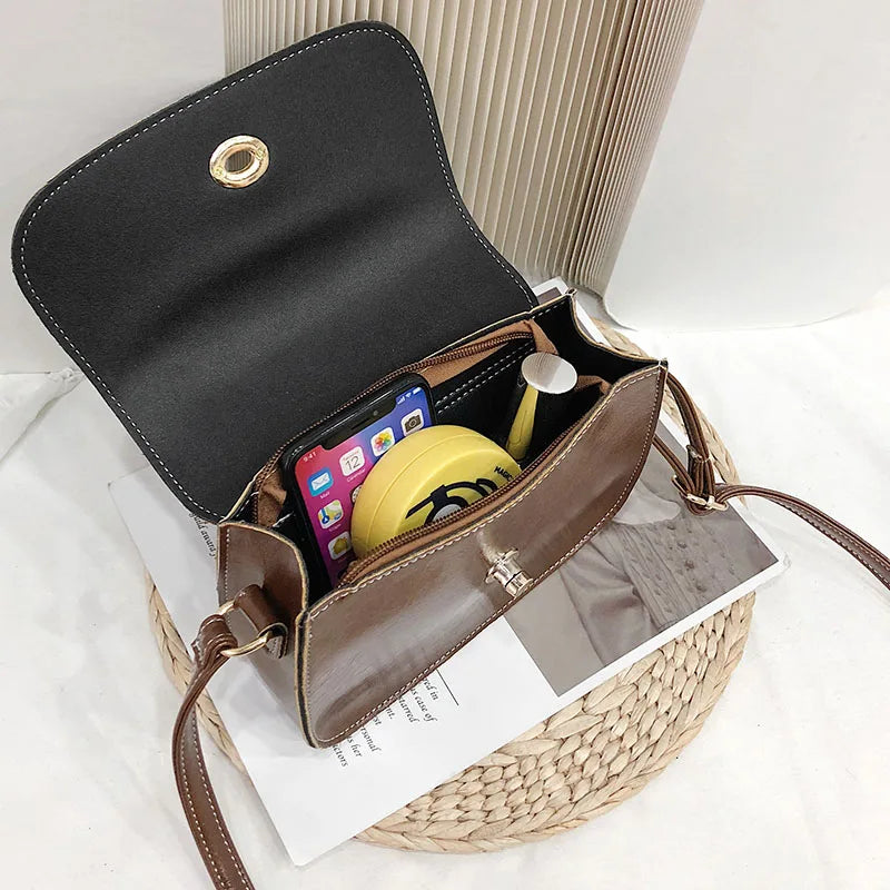 Retro Vintage Small PU Leather Handbags Crossbody Women's Bag FTB057