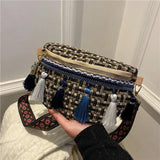 Ethnic Tassel Shoulder Bag Women Purse Mobile Phone Bag