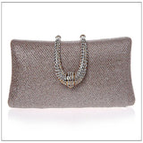 Women Diamond Evening Bags Clutch Hard Box Clutches Bags Crystal Buckle