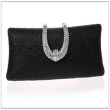 Women Diamond Evening Bags Clutch Hard Box Clutches Bags Crystal Buckle