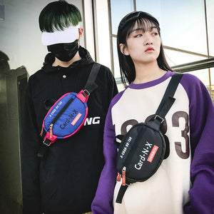 Women Letter Waist Bag Leisure Chest Bag Outdoor Cross Body Bag