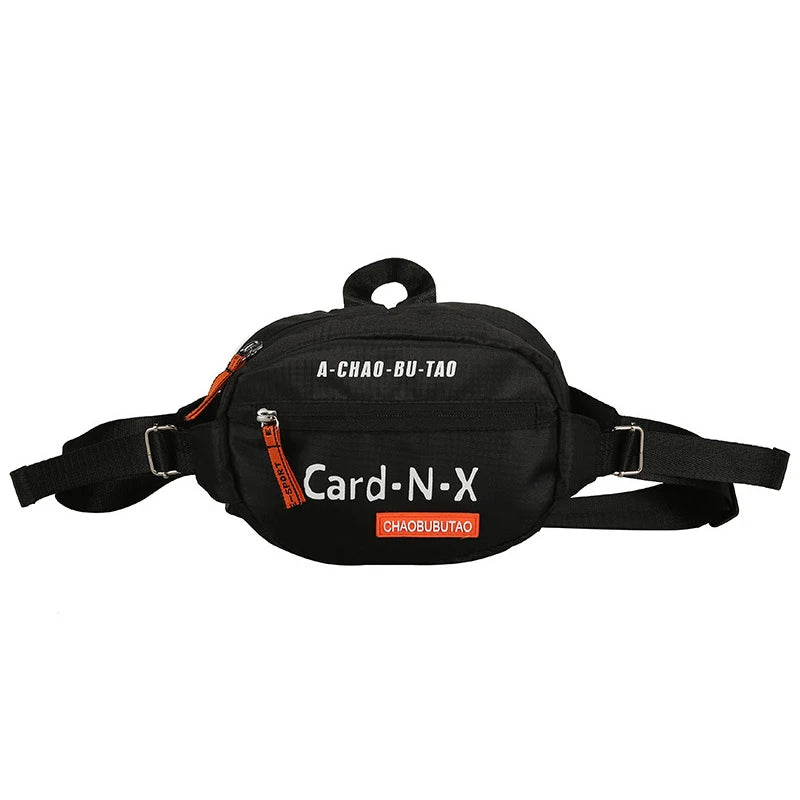 Women Letter Waist Bag Leisure Chest Bag Outdoor Cross Body Bag