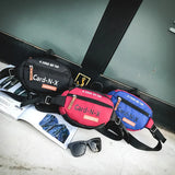 Women Letter Waist Bag Leisure Chest Bag Outdoor Cross Body Bag