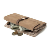 Women's Long Wallet Frosted Zipper Folding Three Fold Short Wallet