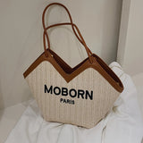 Women's Large Capacity Straw Tote Bag