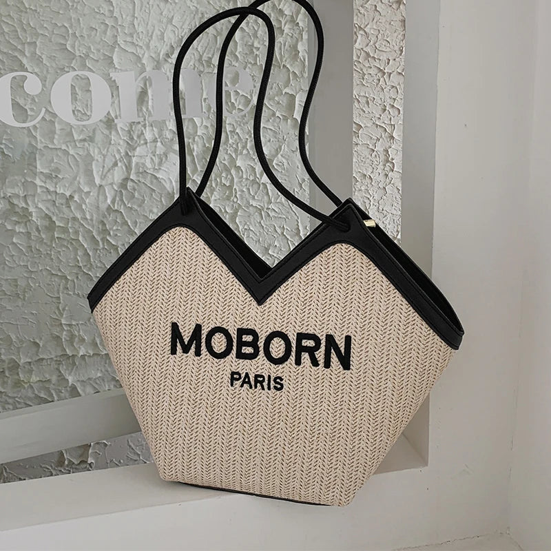 Women's Large Capacity Straw Tote Bag
