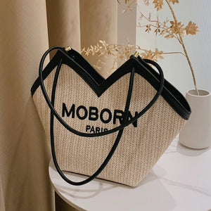 Women's Large Capacity Straw Tote Bag