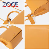 High Leather Handbag Casual Shoulder Crossbody Doctor Bag Retro Small Square Bag