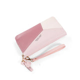 Women's Splicing Zipper Wallet Mobile Phone Bag