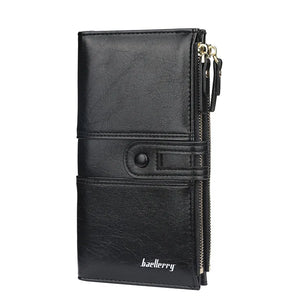 Women's Large Capacity Long Wallet Oil Wax Skin