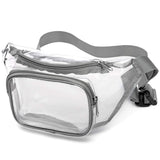 Transparent Waterproof Waist Bag PVC Fabric Zipper Shoulder Bag