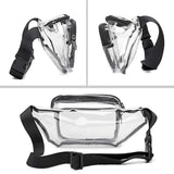 Transparent Waterproof Waist Bag PVC Fabric Zipper Shoulder Bag