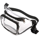 Transparent Waterproof Waist Bag PVC Fabric Zipper Shoulder Bag