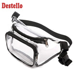 Transparent Waterproof Waist Bag PVC Fabric Zipper Shoulder Bag