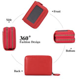 Women's RFID Antimagnetic Leather Card Bag Large Capacity