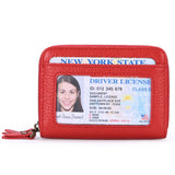 Women's RFID Antimagnetic Leather Card Bag Large Capacity